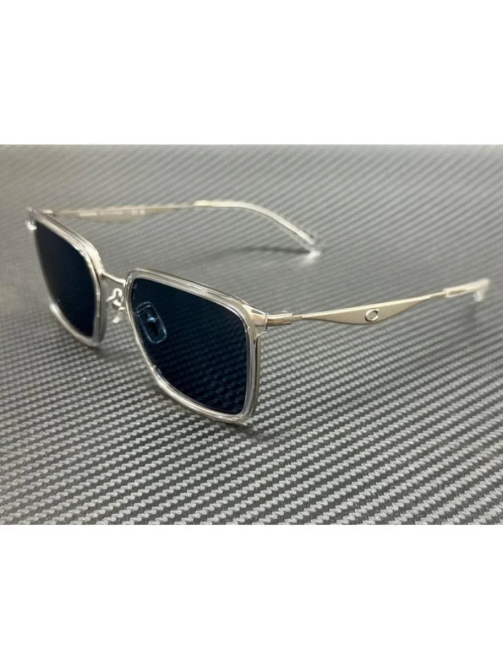 New Coach Men Transparent Silver Sunglasses 56-21-150